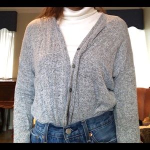 American Eagle Soft & Sexy Plush Gray Cardigan